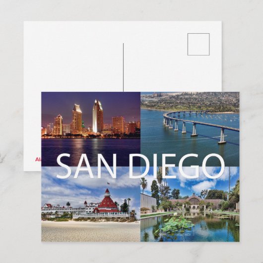 San Diego, Californië-Briefkaart Briefkaart (Voorkant / Achterkant)