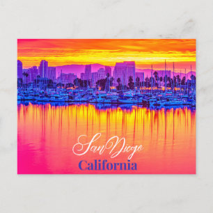 San Diego, Californië Briefkaart - Zonneset