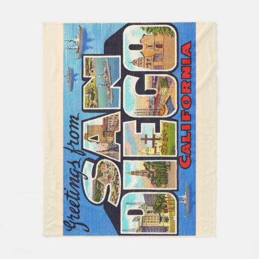 San Diego Californië  groot Briefkaart Fleece Deken (Voorkant)