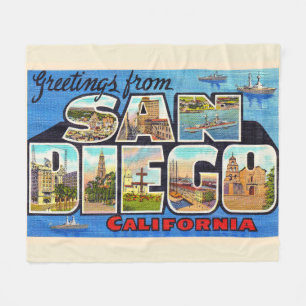 San Diego Californië  groot Briefkaart Fleece Deken