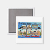 San Diego Californië groot Briefkaart Magneet (Voorkant / Achterkant)