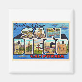 San Diego Californië  groot Briefkaart Magneet (Voorkant)