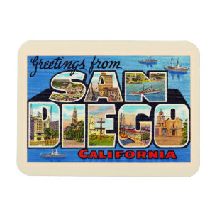 San Diego Californië  groot Briefkaart Magneet