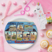 San Diego Californië  groot Briefkaart Papieren Bordje (Feest)