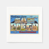 San Diego Californië  groot Briefkaart Servet (Voorkant)