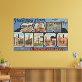 San Diego, Californië - Grote Schrijfscènes 2 Canvas Afdruk (Insitu (Woonkamer))