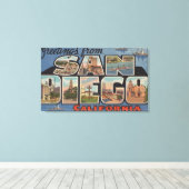 San Diego, Californië - Grote Schrijfscènes 2 Canvas Afdruk (Insitu (Houten vloer))