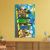 San Diego, Californië - Grote Schrijfscènes Canvas Afdruk (Insitu (Woonkamer))