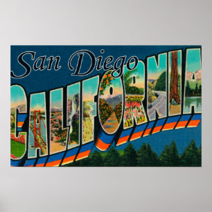 San Diego, Californië - Grote Schrijfscènes Poster