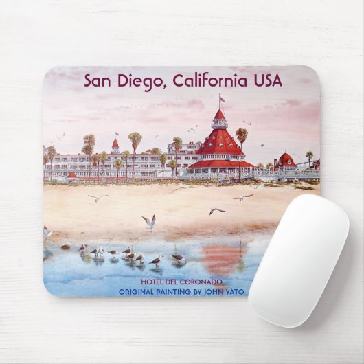 San Diego, Californië, HOTEL DEL CORONADO Muismat (Met muis)