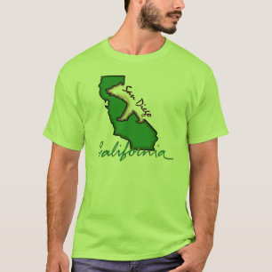 San Diego Californië jongens groene staat t-shirt