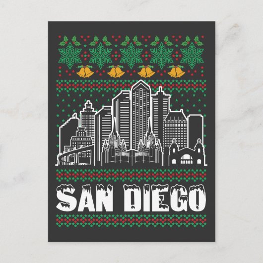 San Diego Californië Lelijke Kerstmis Briefkaart (Voorkant)