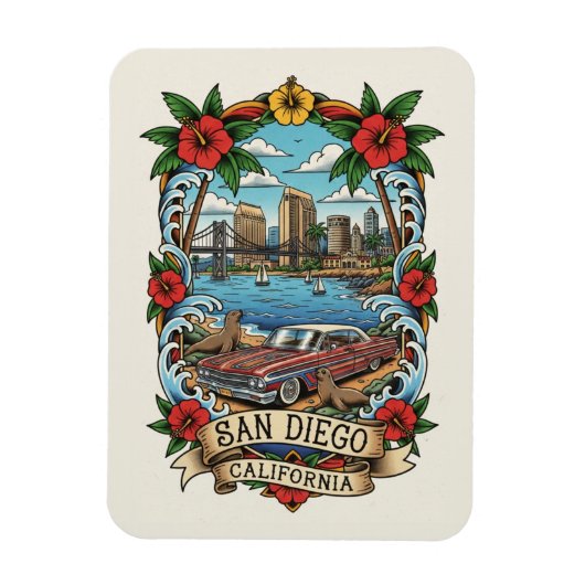 San Diego Californië Magneet (Verticaal)