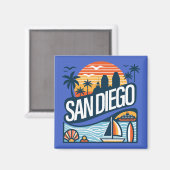 San Diego Californië Magneet (Voorkant / Achterkant)
