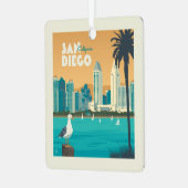 San Diego, Californië Metalen Ornament (Voorkant links)