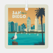 San Diego, Californië Metalen Ornament (Achterkant)