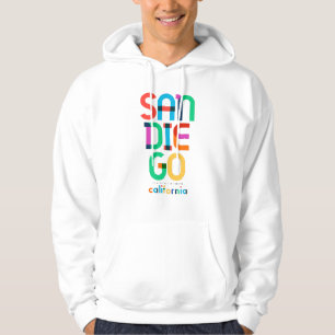 San Diego Californië Mid Century, Pop Art, Hoodie