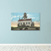 San Diego, Californië - oude Spaanse vuurtoren Canvas Afdruk (Insitu (Houten vloer))