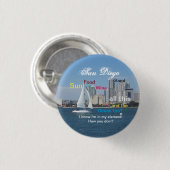 San Diego, Californië Pin Ronde Button 3,2 Cm (Voorkant /achterkant)