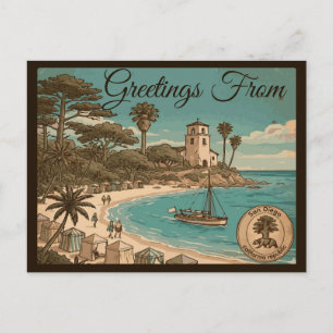 San Diego Californië Retro Reis Souvenir Briefkaart