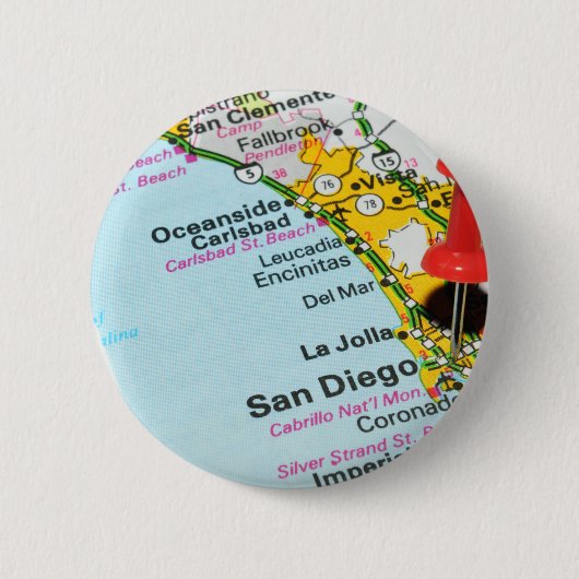 San Diego, Californië Ronde Button 5,7 Cm (Voorkant)