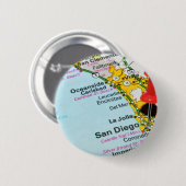 San Diego, Californië Ronde Button 5,7 Cm (Voorkant /achterkant)