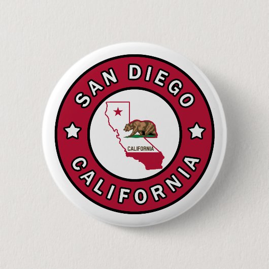 San Diego Californië Ronde Button 5,7 Cm (Voorkant)