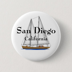 San Diego Californië Ronde Button 5,7 Cm