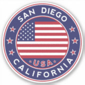 San Diego Californië, San Diego Sticker (Voorkant)