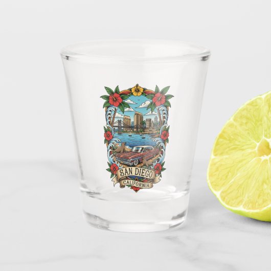 San Diego Californië Shot Glas (Voorkant)