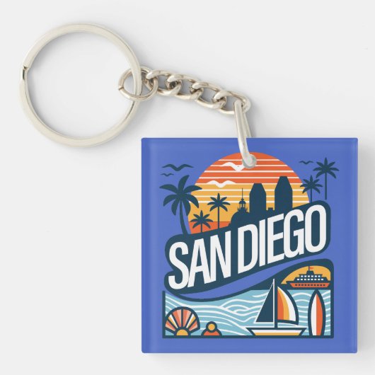 San Diego Californië Sleutelhanger (voorkant)