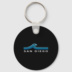 San Diego Californië Souvenir Golven Vintage Heren Sleutelhanger