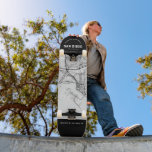 San Diego, Californië Stadsplattegrond Skateboard<br><div class="desc">Een unieke kaart van de prachtige stad San Diego,  Californië. Dit skateboard heeft een plattegrond van de stad met een zwarte rand aan de boven- en onderkant. Een leuke manier om de stad waar je van houdt en woont te vertegenwoordigen!</div>