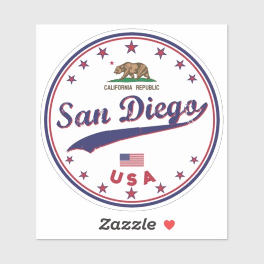 San Diego, Californië Sticker (Vel)