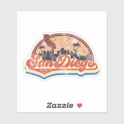 San Diego, Californië Sticker (Vel)