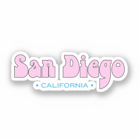 San Diego Californië Sticker (Voorkant)