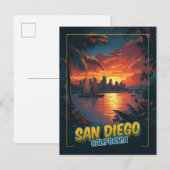 San Diego, Californië -  stijl Briefkaart (Voorkant / Achterkant)