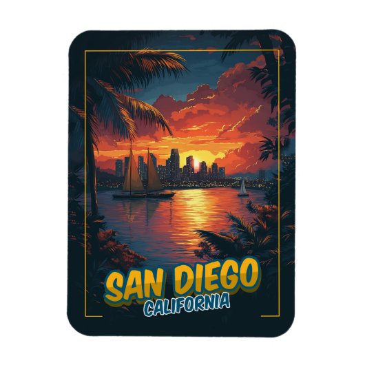 San Diego, Californië - stijl Magneet (Verticaal)