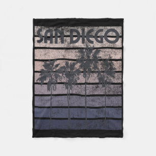 San Diego Californië Strand Zomer Vakantie Vintage Fleece Deken
