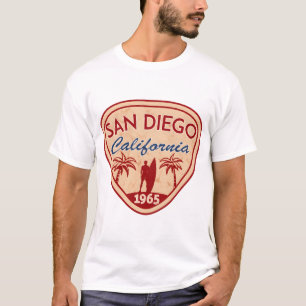 San Diego Californië Surfen Surf Surfer Surfplank T-shirt