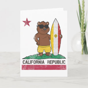 San Diego Californië Surfer Beer Surfen Mannen Vro Kaart