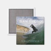 San Diego Californië Surfkoelkast Magneten (Voorkant / Achterkant)