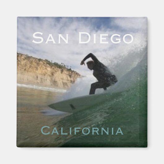 San Diego Californië Surfkoelkast Magneten (Voorkant)