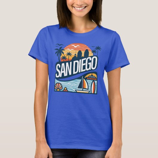 San Diego Californië T-shirt (Voorkant)