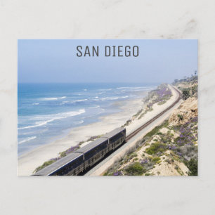 San Diego Californië Trein Reizen Foto Briefkaart