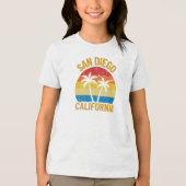 San Diego Californië Tri-Blend Shirt (Voorkant)