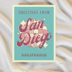 San Diego Californië vakantie retro Briefkaart