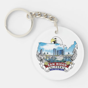 San Diego, Californië, Verenigde Staten Kale Eagle Sleutelhanger