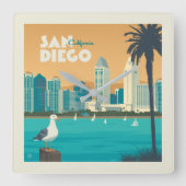 San Diego, Californië Vierkante Klok (Voorkant)