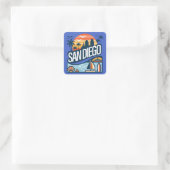San Diego Californië Vierkante Sticker (Tas)